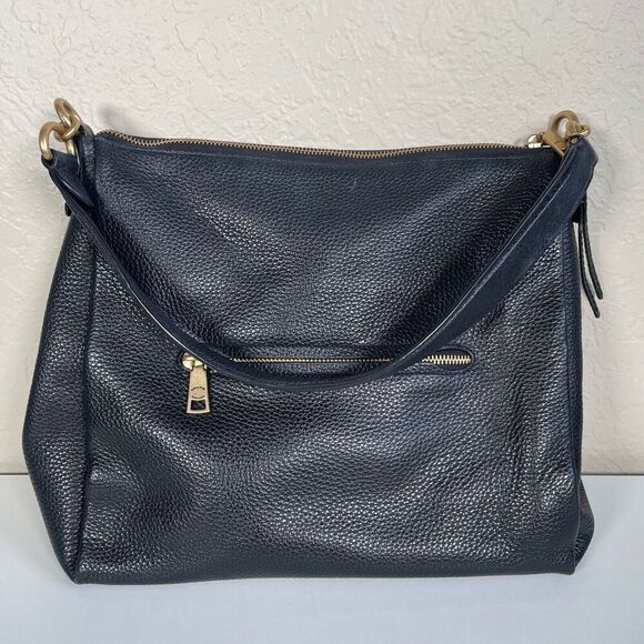 COACH Shay Shoulder Pebble Leather Handbag Black 93811